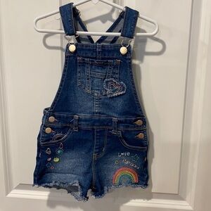Jordache Embroidered Patched Overalls EUC